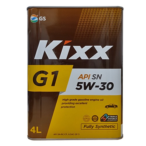 Dầu nhờn tổng hợp Kixx G1 API SN 5W-30 Công nghệ Triple Double 4Lít