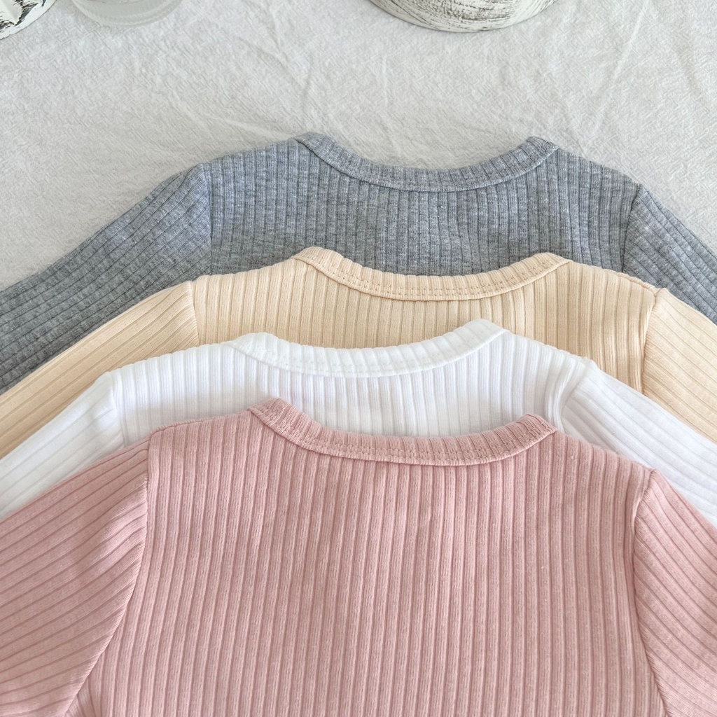 Áo Thun cotton Tay Dài Cổ Tròn Họa Tiết Kẻ Sọc Thời Trang Mùa Thu 2023 Cho Bé Trai Và Gái