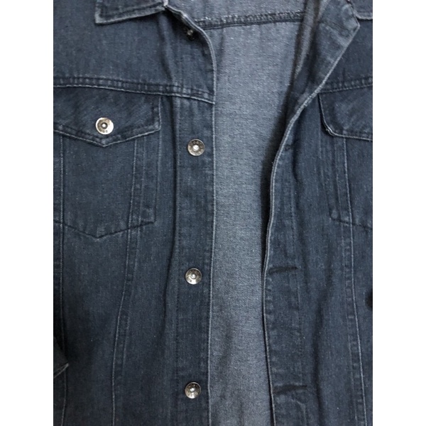 Áo khoác jeans, denim jacket in hình thánh giá thêu chữ DON'T BE CONFUSED