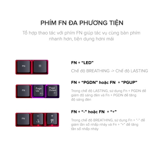 Bàn Phím Gaming RGB HAVIT KB866L, 104 Keys, Thiết Kế Công Thái Học, Tổ Hợp Phím Fn