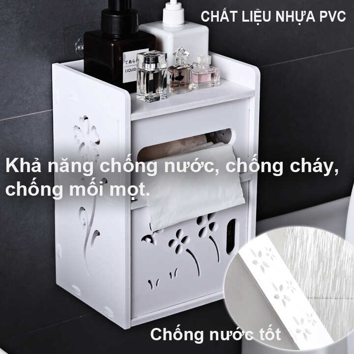 Hộp đựng giấy vệ sinh phòng tắm không thấm nước 2 tầng PK001  - Phụ Kiện 1986