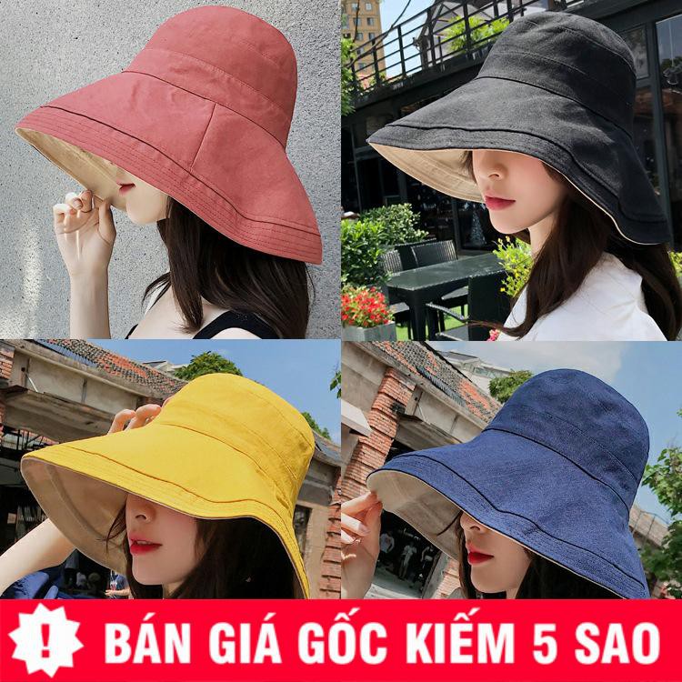 FREESHIP 99K TOÀN QUỐC_Nón Vải 2 Mặt Vành Rộng Thời Trang Chống Nắng P678