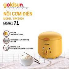 Nồi cơm điện 1L Goldsun GRC5020, chống dính 2 mặt, nhựa PP sáng bóng - Chính hãng goldsun