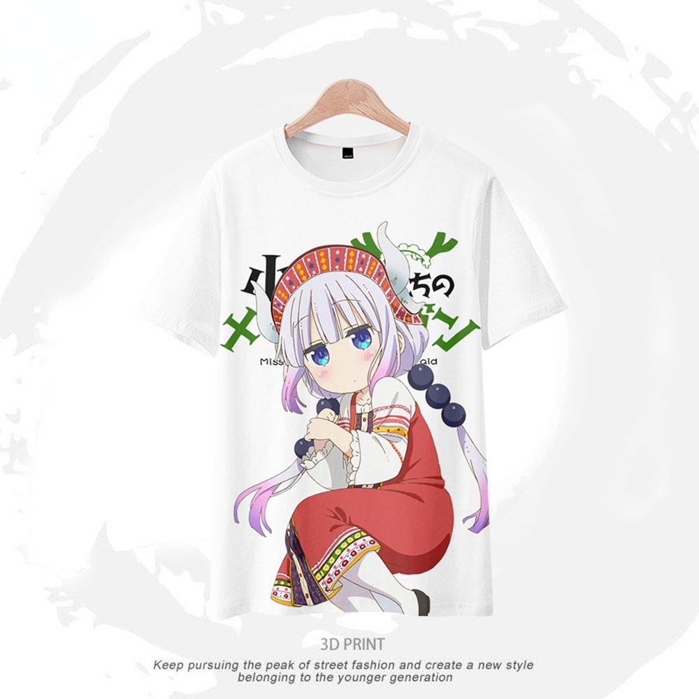 Áo Thun Tay Ngắn Cổ Tròn In Hình Anime Cô Hầu Gái Tik Connatoer