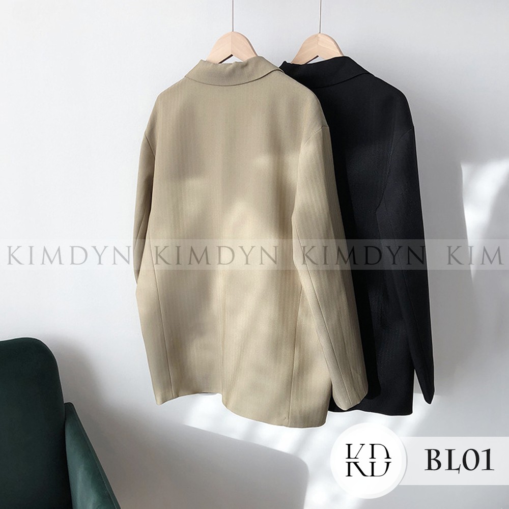 Áo blazer nữ form rộng cá tính 2 lớp KimDyn