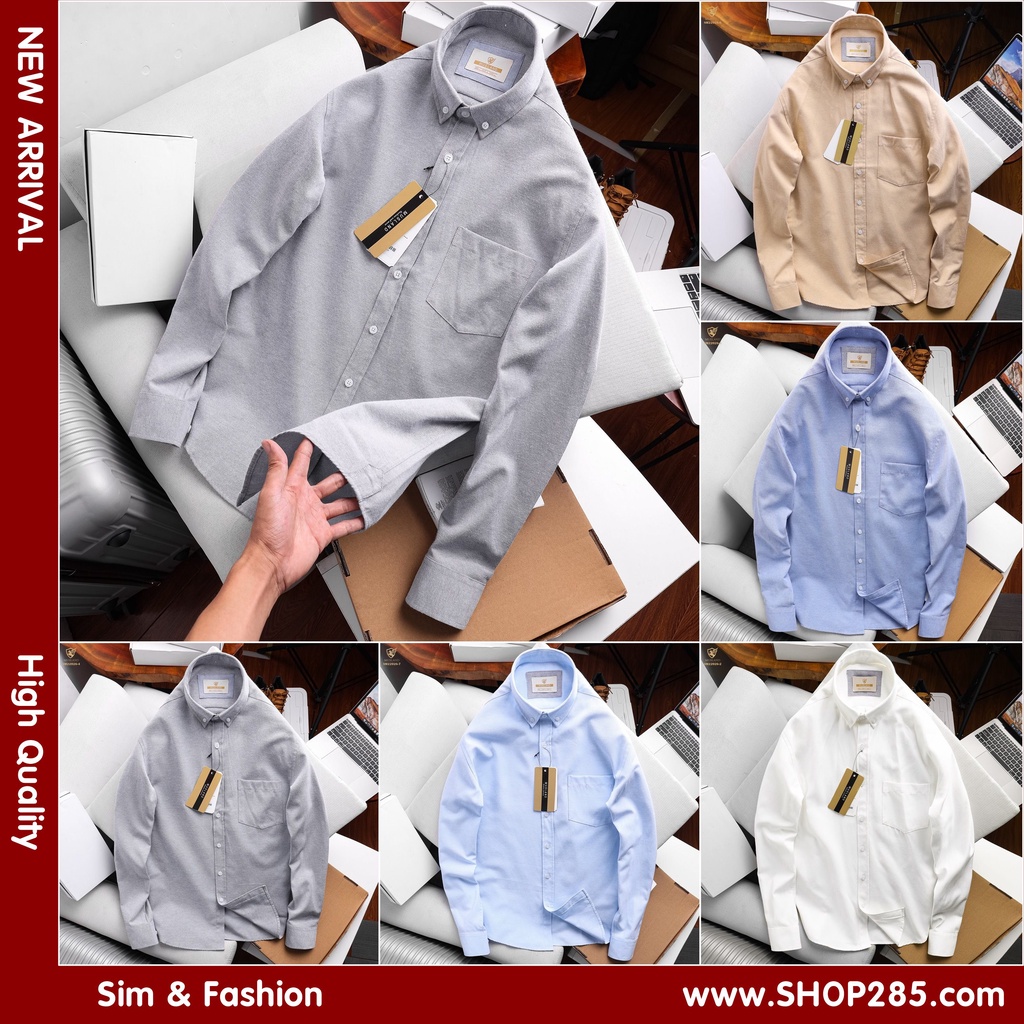 Sơmi OXFORD cotton SHIRT bảng màu nam tính ❤️ mẫu sơ mi slimfit cực đẹp - SMML2A ❤️