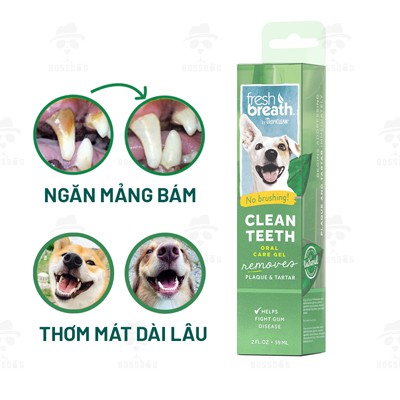 Gel bạc hà thơm miệng cho chó - Tropiclean | BossDog