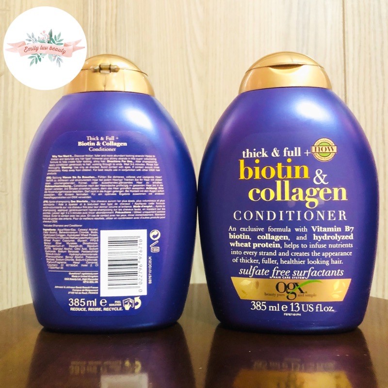 Dầu gội,xả Biotin Collagen Mỹ giảm rụng, kích mọc tóc 385ml