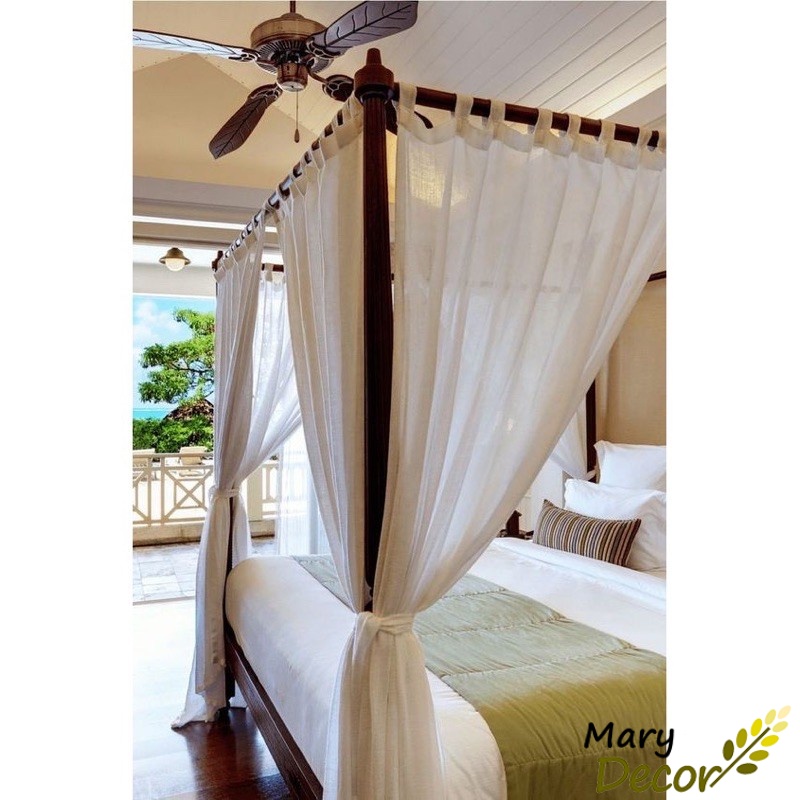 Rèm vải bố mộc trang trí cửa sổ decor homestay farmstay phong cách vintage Mary Decor - Quà tặng - (Sỉ inbox)