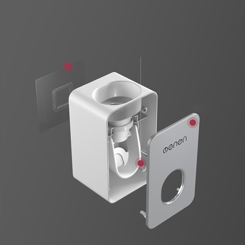 Dụng cụ hỗ trợ lấy kem đánh răng tự động gắn tường không cần đục lỗ tiện dụng