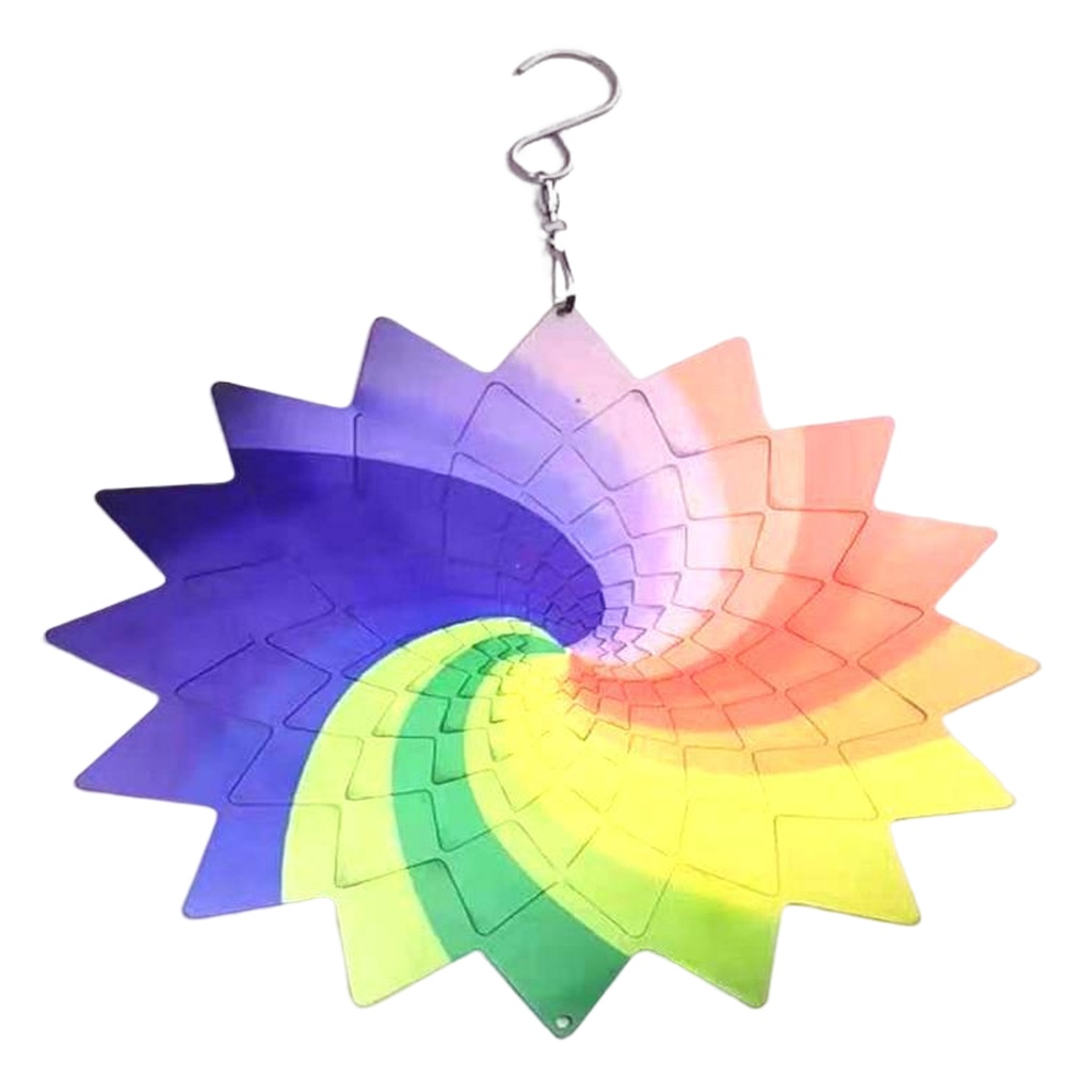 Con Quay Gió 3D Bằng Thép Không Gỉ Trang Trí Ban Công / Sân Vườn