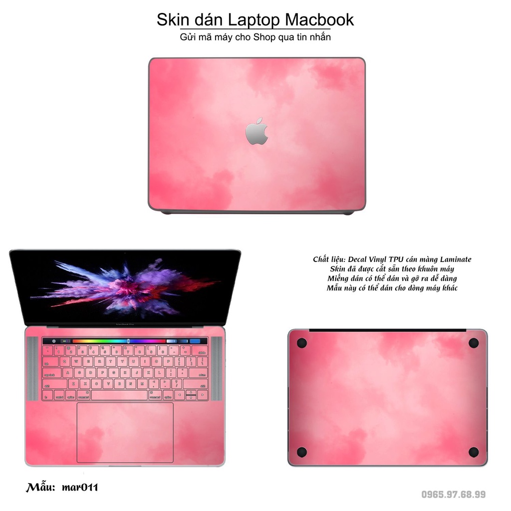 Skin dán Macbook mẫu vân Marble (đã cắt sẵn, inbox mã máy cho shop)