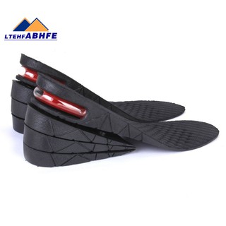 Unisex Elevator Shoe Insoles Air Cushion 4 Layers Heel Elevation Taller