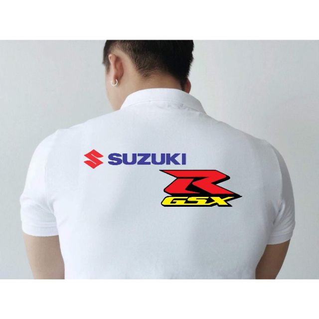 Áo suzuki RGSX cổ trụ - vải cá sấu , in thấm vào sợi vải, không bong tróc, không xù lông, không phai màu khi giặt