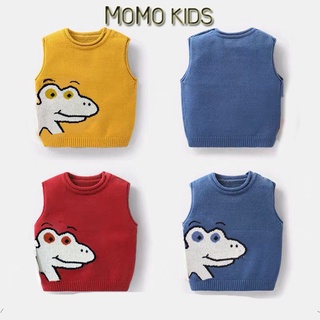 Áo gile len khủng long Cực Xinh Cho Bé Trai, Bé Gái MOMO từ 8-22kg