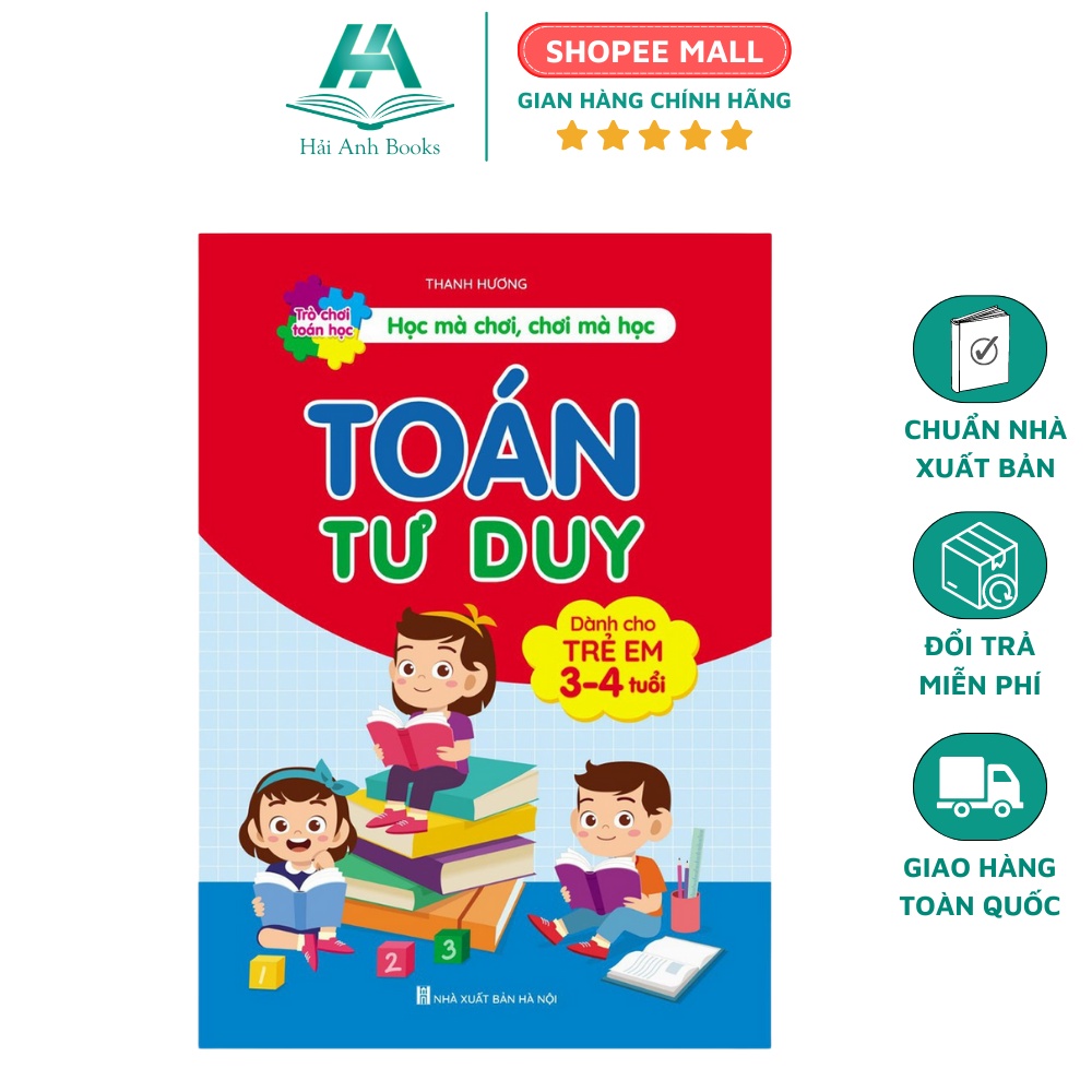 Sách Toán tư duy dành cho trẻ 3-4 Tuổi, Toán tư duy phương pháp giáo dục sớm dành cho trẻ em của Nhật Bản