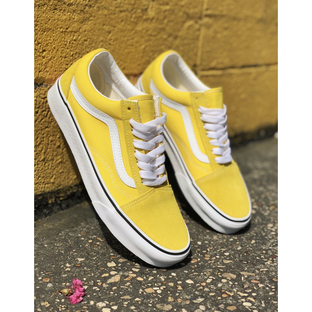 Giày Vans Chính Hãng Old Skool Vibrant Yellow/True White