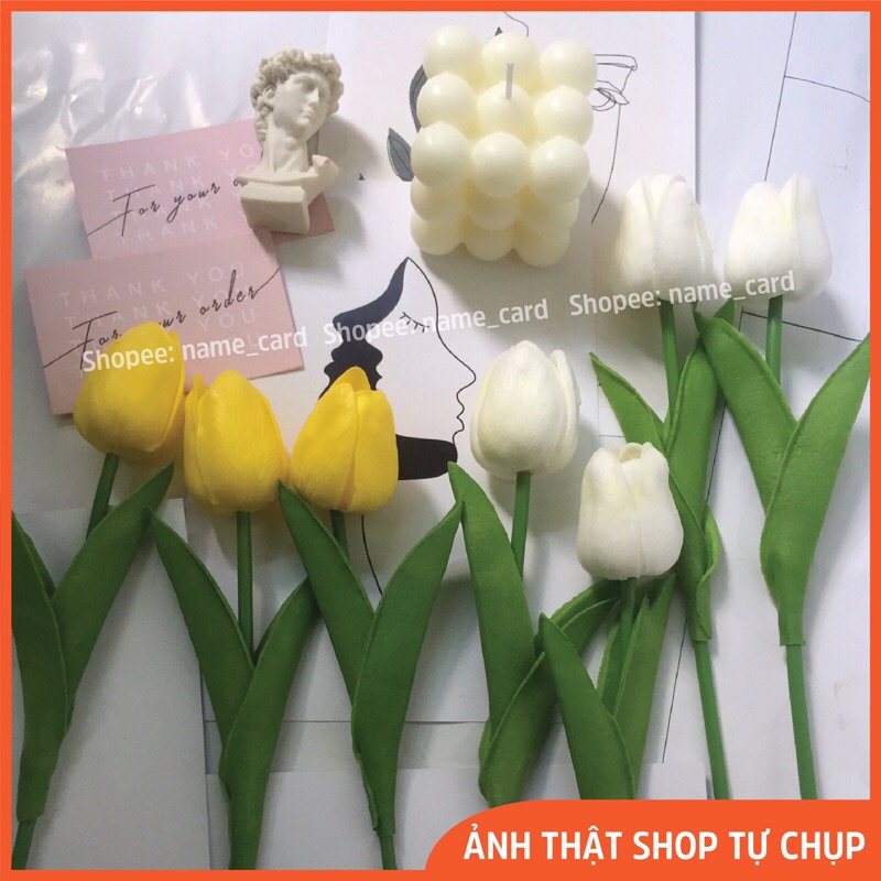 Hoa tulip, hoa giả PU cao cấp để trang trí decor nhà cửa, chụp ảnh sản phẩm sinh động rẻ đẹp