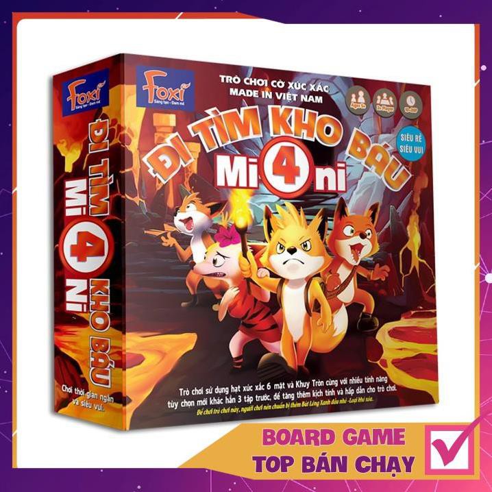 [KHÔNG HAY TRẢ TIỀN] Board game-Đi tìm kho báu Mini 4 Foxi-trò chơi phát triển khả năng nhớ-logic-suy luận-phán đoán