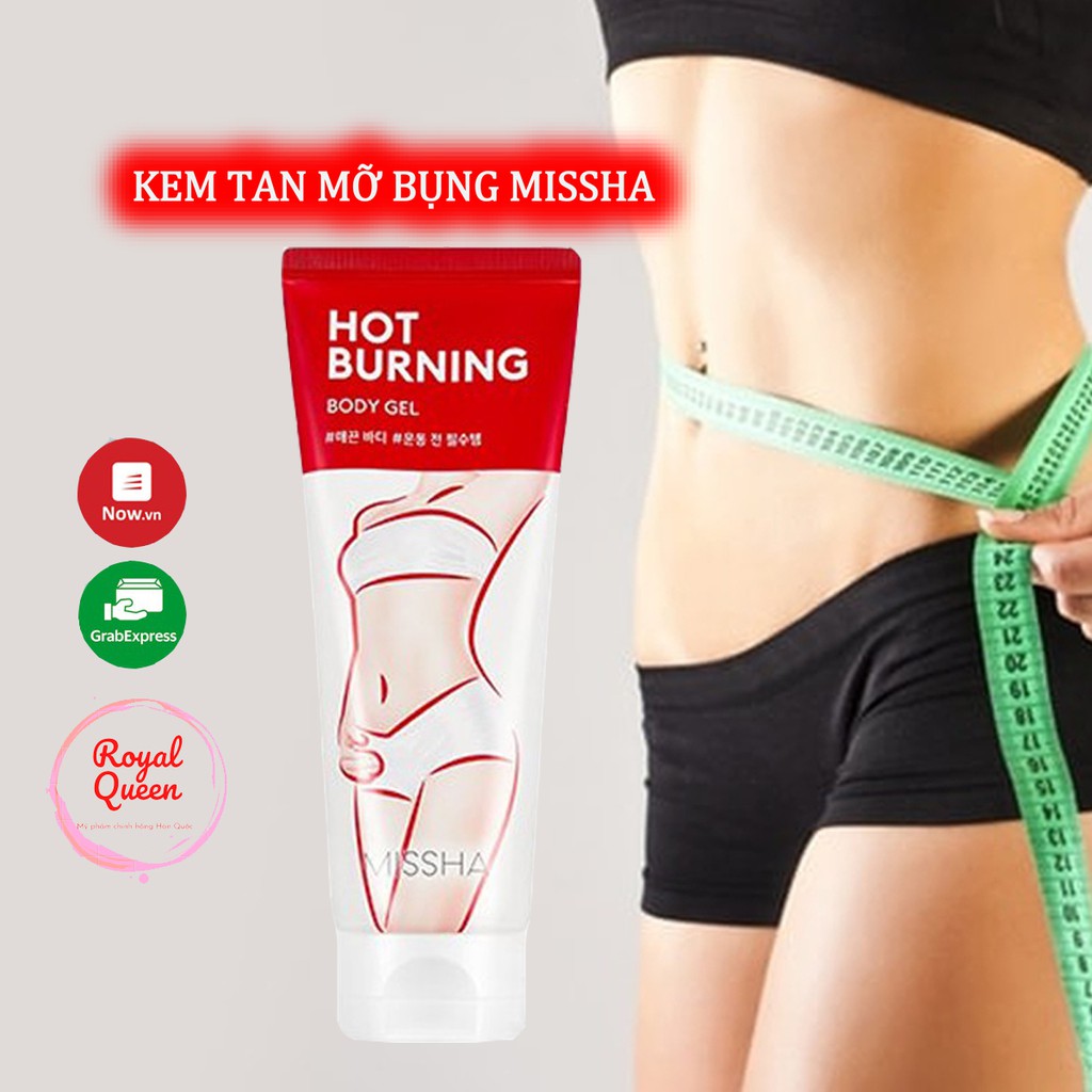 Gel Tan Mỡ Missha Hot Burning Body Gel 200ml Mẫu mới -  Chính hãng Hàn Quốc - giúp giảm mỡ bụng, đùi, vết rạn nứt