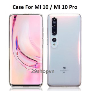 Ốp Xiaomi Mi 10 / Mi 10 Pro  dẻo trong suốt (Loại đẹp)