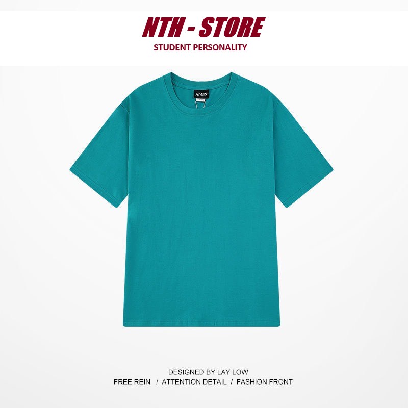 Áo phông Nelly Heybig mẫu trơn - MÀU XANH 100% cotton