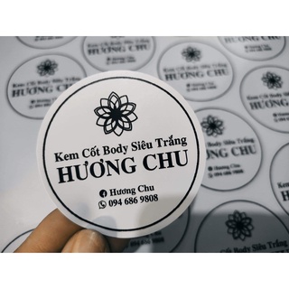 (( 50 nhãn 6cmx6cm dán hộp mỹ phẩm )) in logo dán giá rẻ, Miễn phí thiết kế