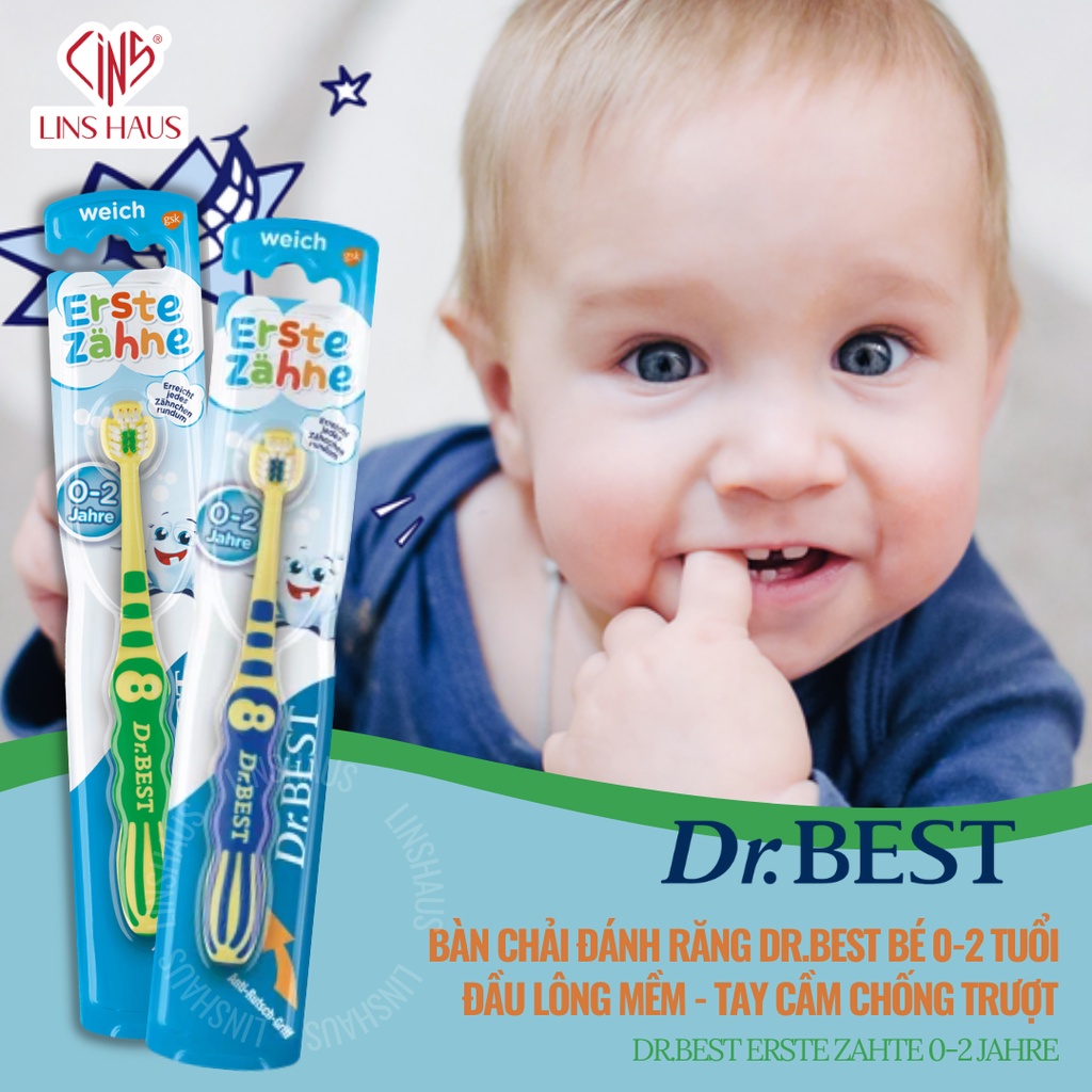 Bàn chải Dr.Best siêu mềm dành cho bé từ 0-2 tuổi