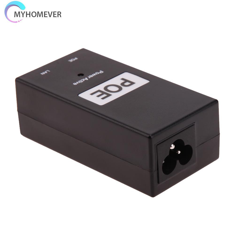 myhomever 48V 0.5A 24W Desktop POE Power Injector Ethernet Adapter Surveillance CCTV
