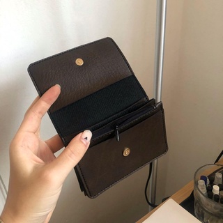 Ví da Unisex Handmade Orchid Circle Mini Wallet Onetothree
