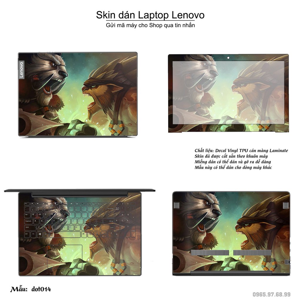 Skin dán Laptop Lenovo in hình Dota 2 _nhiều mẫu 3 (inbox mã máy cho Shop)