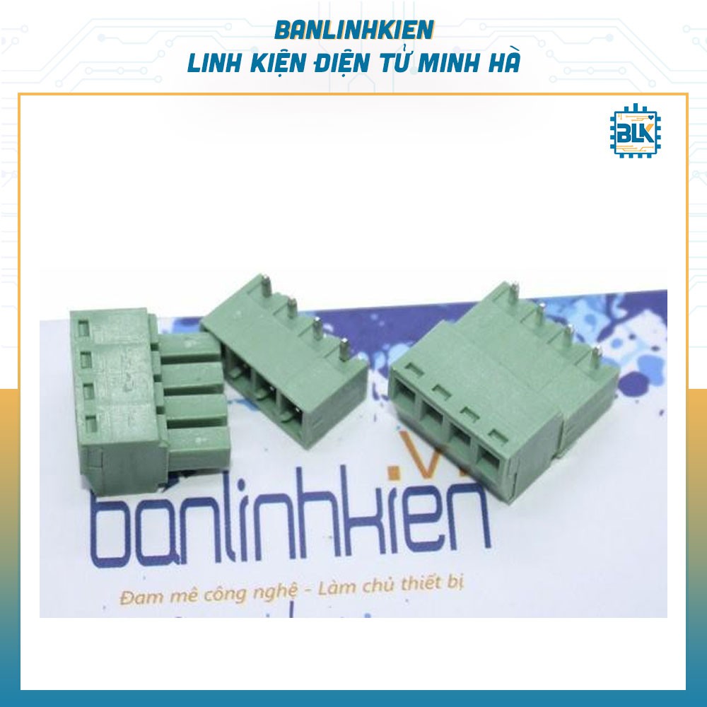Đầu Nối Domino CON 4 15EDG3.81-4P Xanh Cong