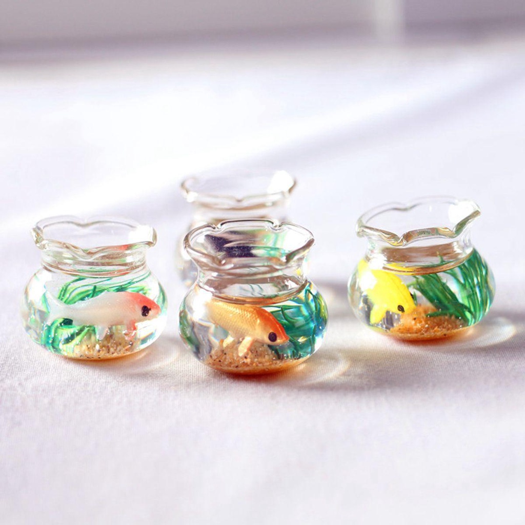 Bể Cá Thủy Tinh Để Bàn Trang Trí Tỉ Lệ 1: 12