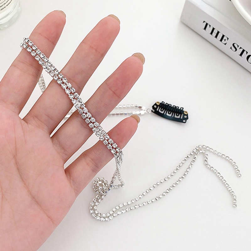 Trâm Cài Tóc Đính Đá Lấp Lánh Tua Rua Thời Trang Đi Tiệc Mới