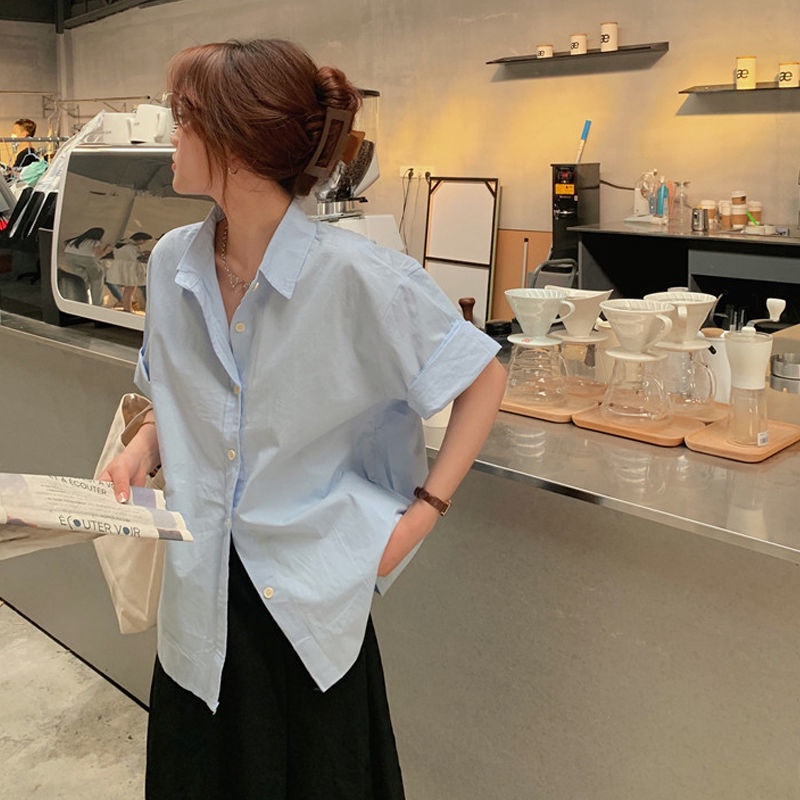 Áo Sơ Mi Ngắn Tay Thời Trang Mùa Hè Hàn Quốc