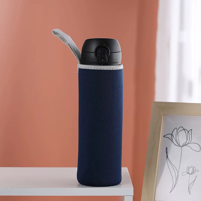 Túi Giữ Nhiệt Họa Tiết  Hoạt Hinh Cho BÌnh Đựng Nước 500 Ml