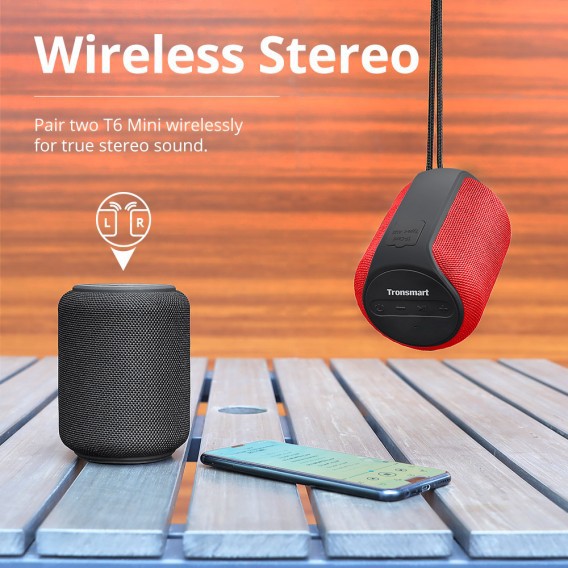 Loa Bluetooth 5.0 Tronsmart Element T6 Mini Chống nước IPX6 Công suất 15W - Hàng chính hãng - Bảo hành 12 tháng 1 đổi 1