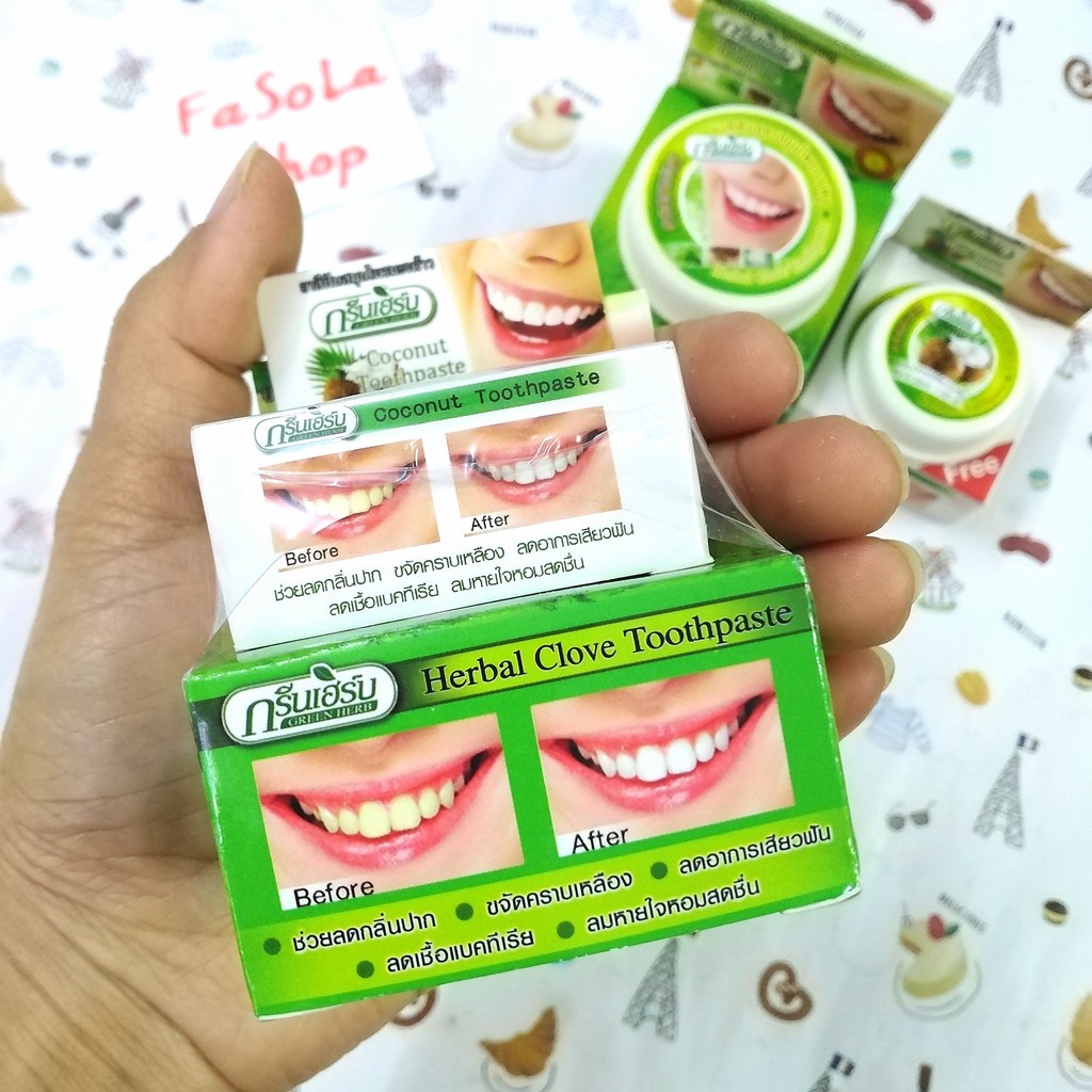 [ Hcm Sỉ ] Kem Tẩy Trắng Răng Herbal Clove Toothpaste Chính Hãng Thái Lan