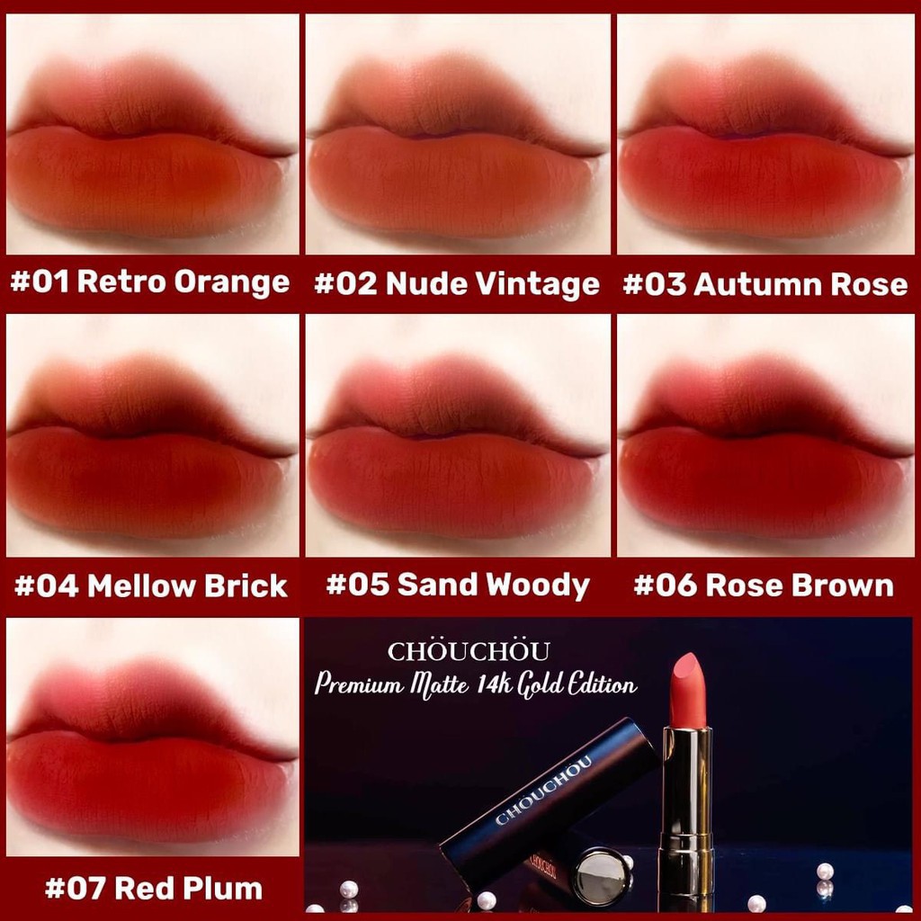 Son lì Chou Chou mạ vàng Premium Matte 14k Gold Edition | BigBuy360 - bigbuy360.vn