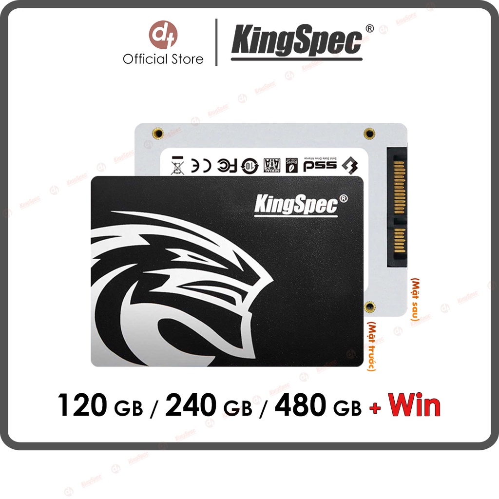 Ổ cứng SSD KingSpec 2.5 SATA cài sẵn Win 10 , 120GB / 240GB / 480GB | P4 - Hàng Chính Hãng