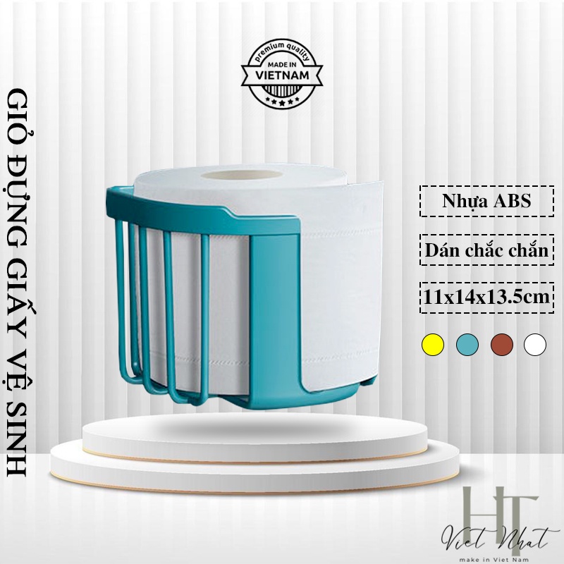 Giỏ đựng giấy vệ sinh dán tường chắc chắn không cần khoan đục (GDG04)