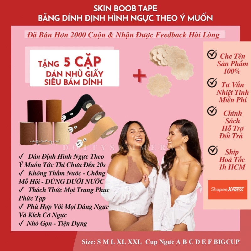Boob Tape - Băng Dán Thần Kì Định Hình Dán Ngực Theo Cách Của Bạn