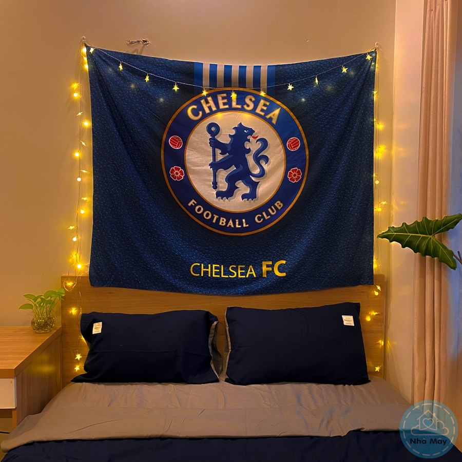 🏃Kèm Dây Đèn & Móc Treo🏃Những đội bóng hot nhất: Chelsea, Man City, Manchester City🏃Tranh vải treo tường NHÀ MÂY💖