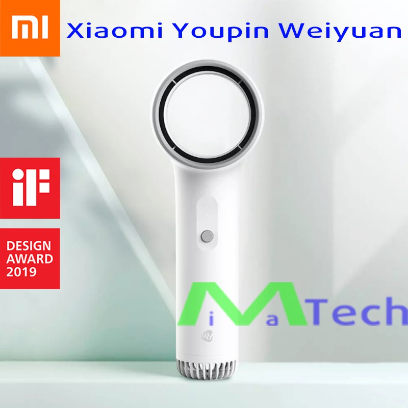 Quạt Không Cánh Cầm Tay Xiaomi Youpin Weiyuan Sạc USB Tiện Lợi Pin 10 Tiếng Thích Hợp Đi Học Đi Chơi