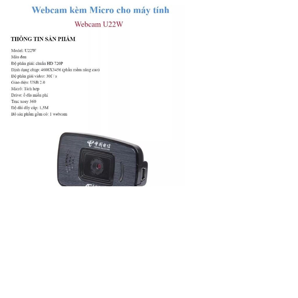 Webcam học Online cho máy tính BL-U22W