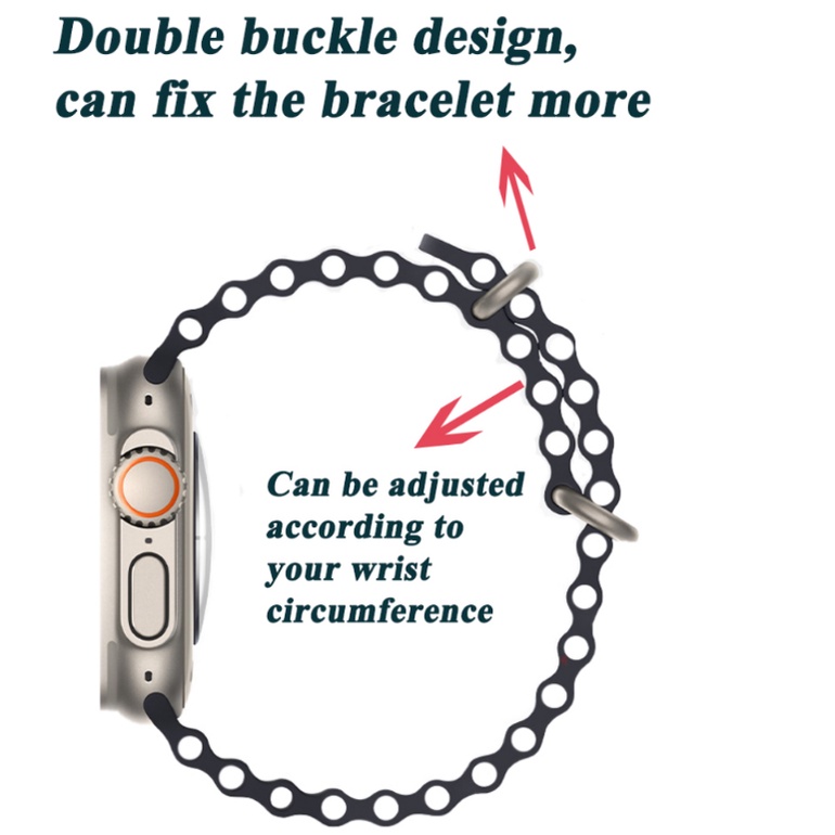 Dây Đeo Thay Thế Bằng Cao Su Silicone Thoáng Khí Cho IWatch Series 8Ultra 7 6 5 Se 49mm 45mm 44mm 41mm 42mm 38mm