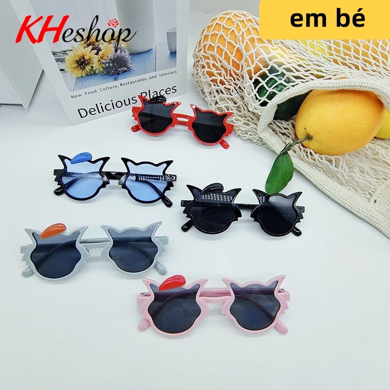 [Kính Xinh Cho Bé] chống nắng cho Bé Lớn hoạt hình mèo dễ thương,Tròng cao cấp chống UV bảo vệ đôi mắt bé yêu mã Y8826
