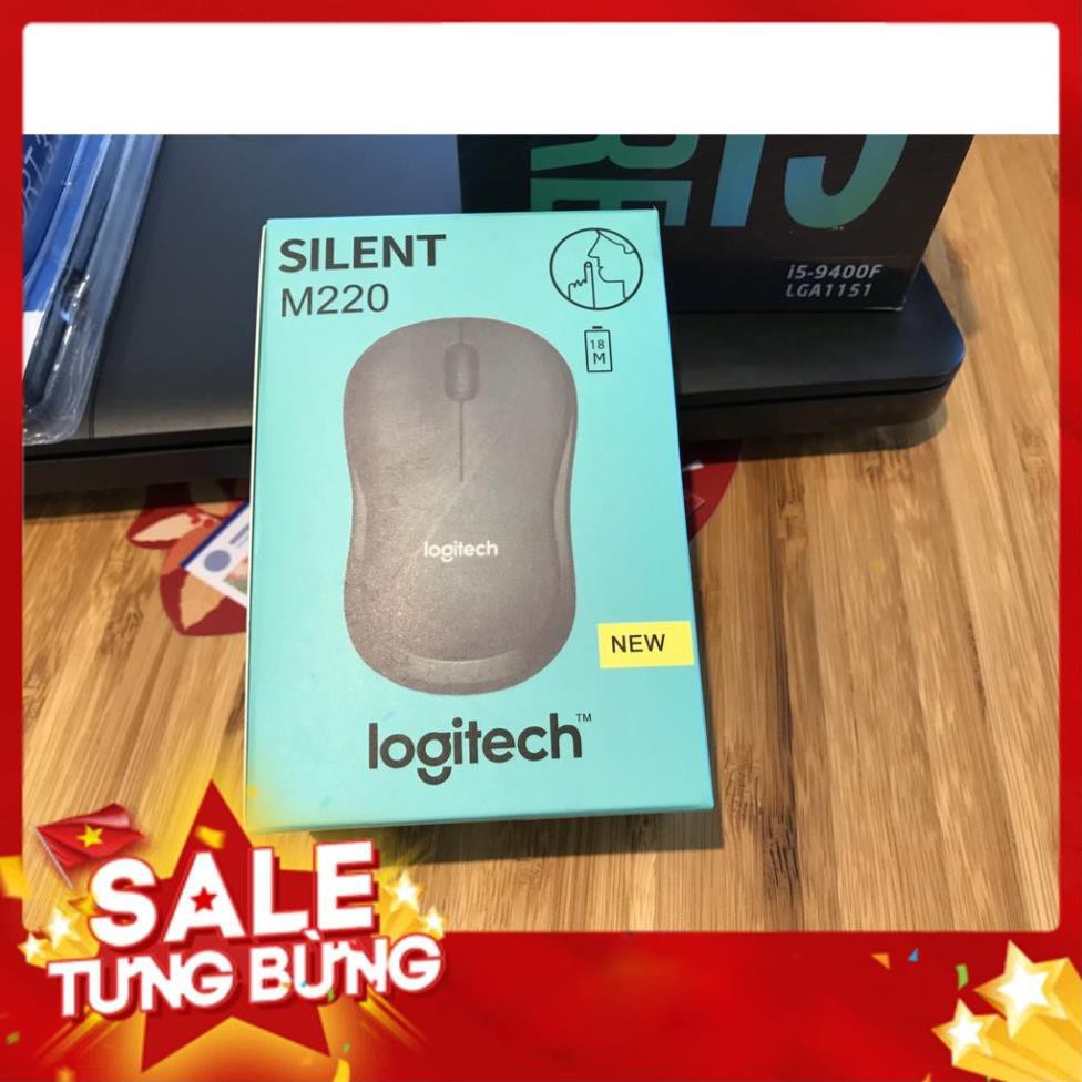 [THANH LÝ] GIÁ RẺ Chuột Không Dây Logitech M220 Silent_ Không Tiếng Ồn_ Kèm Pin AA