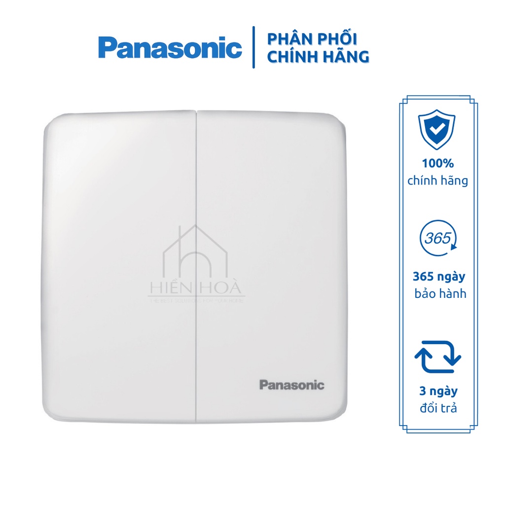 Bộ 2 công tắc 1 chiều Minerva Panasonic chính hãng (trắng - vàng ánh kim - xám ánh kim) WMT503-VN WMT503MYZ-VN WMT503MYH