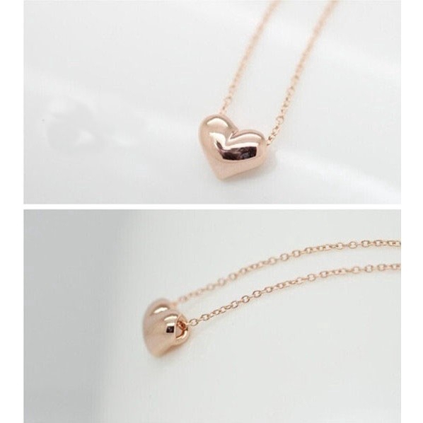 Dây Chuyền Mạ Vàng Hình Trái Tim Xinh Xắn